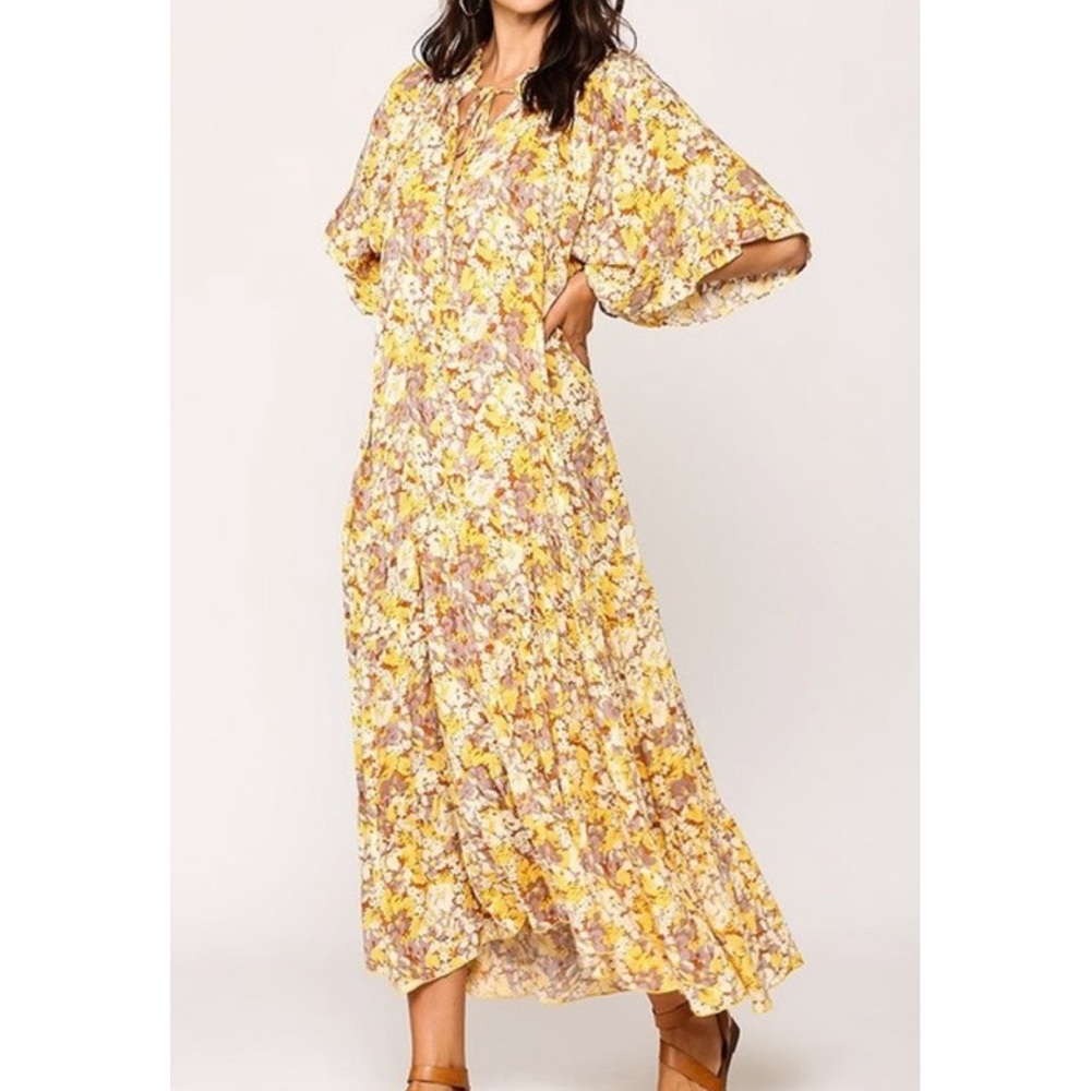 GiGio by Umgee Petal Party Maxi, Honey Yellow size Medium - Picture 2 of 10